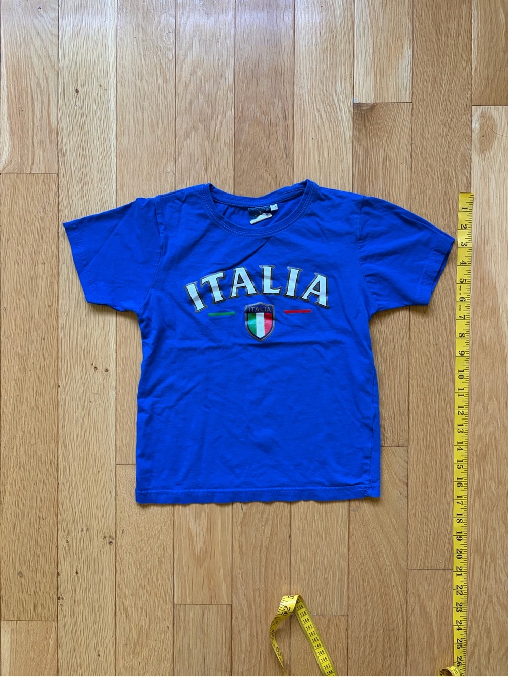 Kids Short Sleeve Graphic Tee - Royal Blue Italia Design